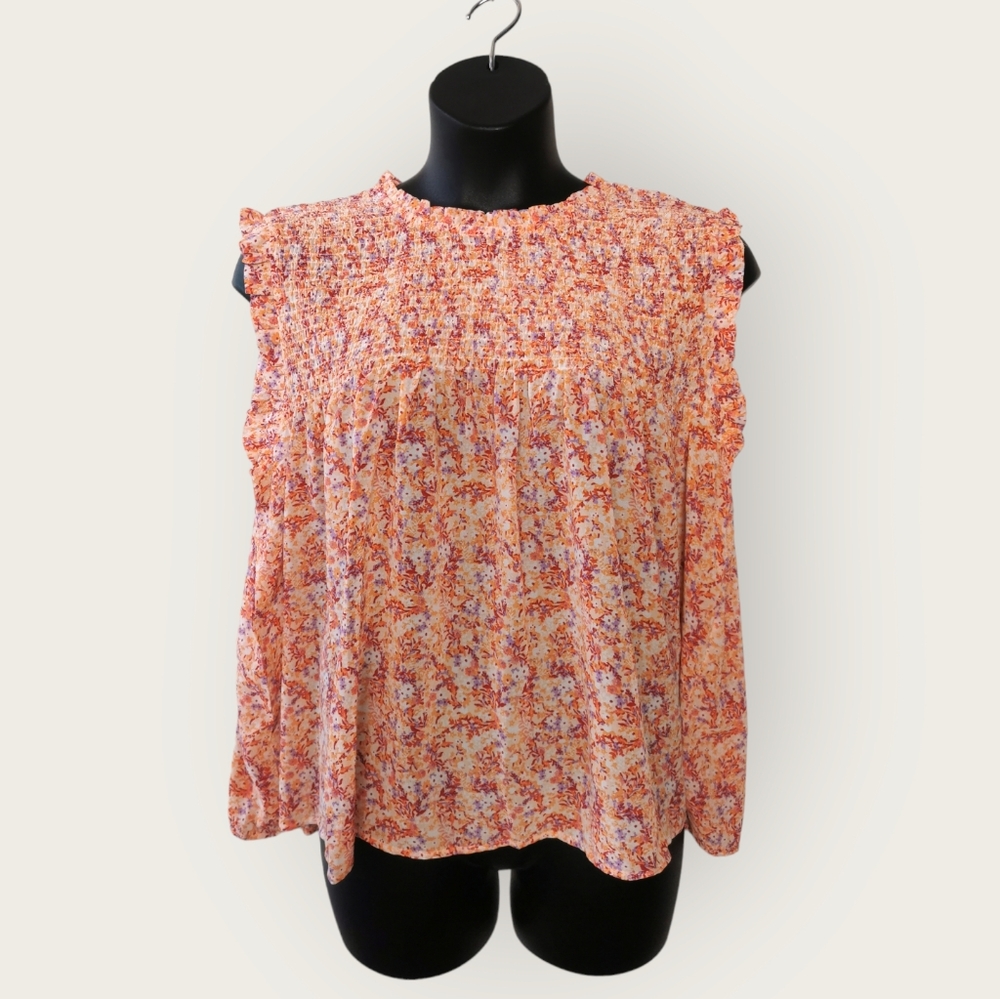 Papillon Ditsy Floral Blouse with Ruffle Sleeves - Picture 3 of 8